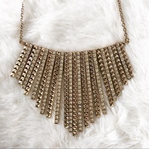Rhinestone Bars Necklace